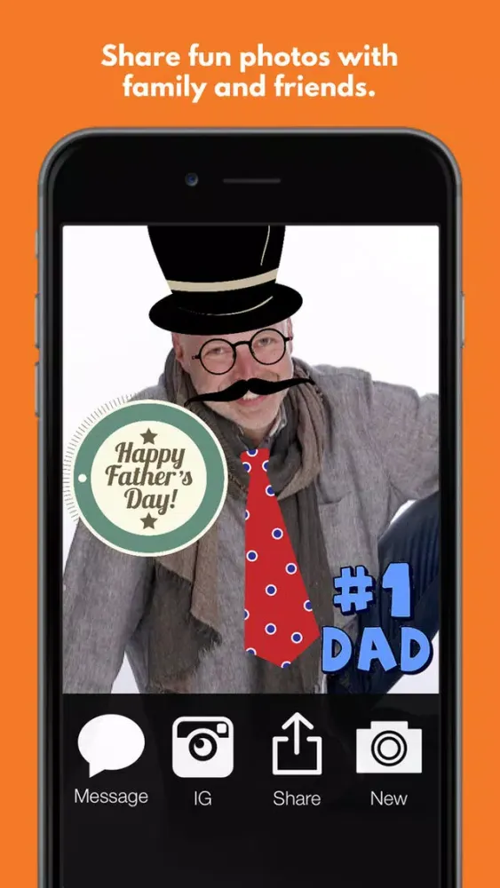 Captures d'écran de Fathers Day: Instant FREE Photo Sticker App