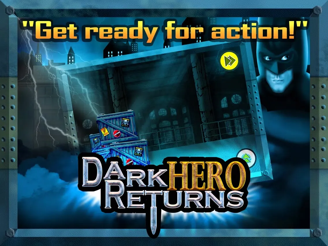 Dark Hero Returns Lite - The Superhero Knight saves the City - Free version iPad  Screenshots