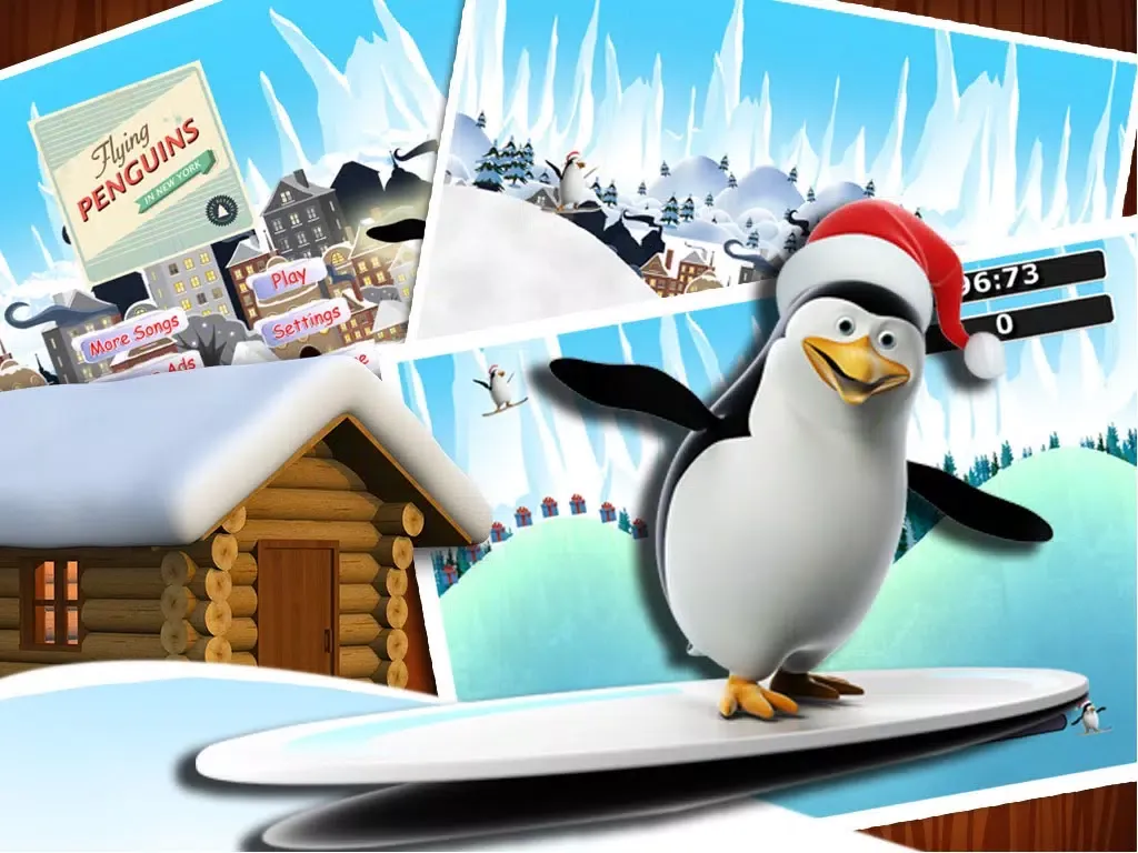 Flying Penguins in New York Free - The crazy birds sliding on the town - Free Version iPad  スクリーンショット