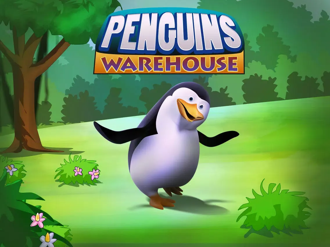 تصاویر Penguins warehouse Super Racer Lite Free - The Jumping Penguin Racing the clock in the crazy Warehouse - Free Version iPad 