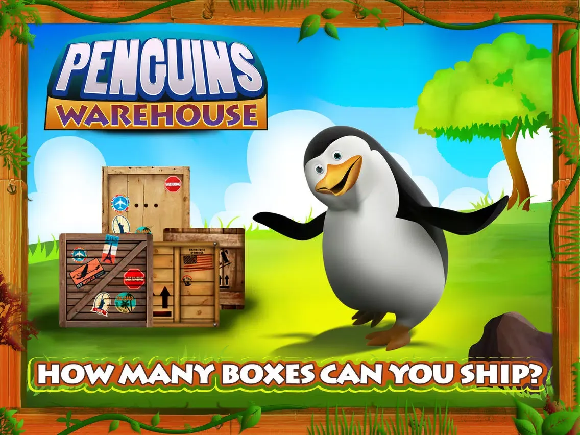 تصاویر Penguins warehouse Super Racer Lite Free - The Jumping Penguin Racing the clock in the crazy Warehouse - Free Version iPad 
