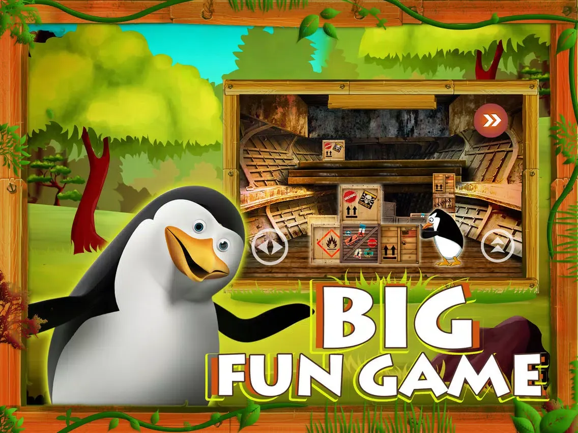 تصاویر Penguins warehouse Super Racer Lite Free - The Jumping Penguin Racing the clock in the crazy Warehouse - Free Version iPad 