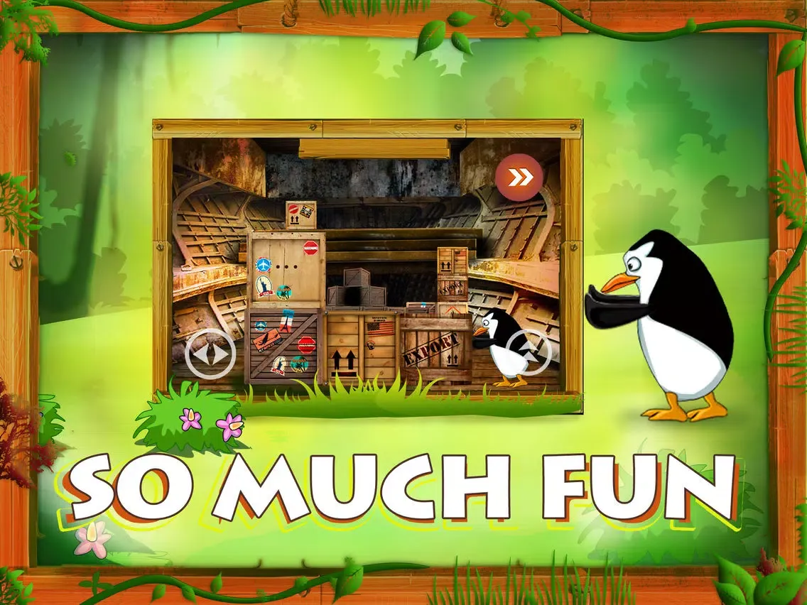 تصاویر Penguins warehouse Super Racer Lite Free - The Jumping Penguin Racing the clock in the crazy Warehouse - Free Version iPad 