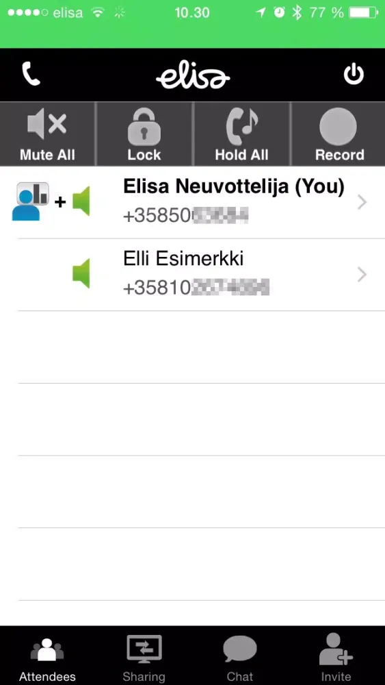 Captures d'écran de Elisa Meeting