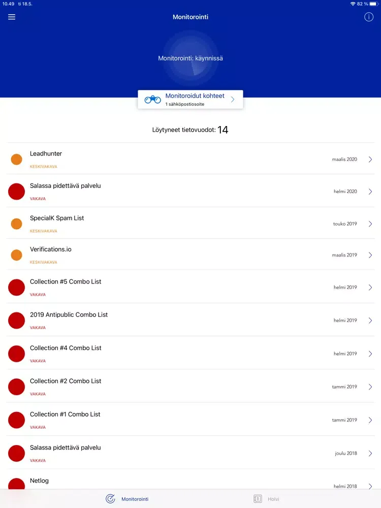 Скриншоты Elisa Identiteettisuoja iPad 