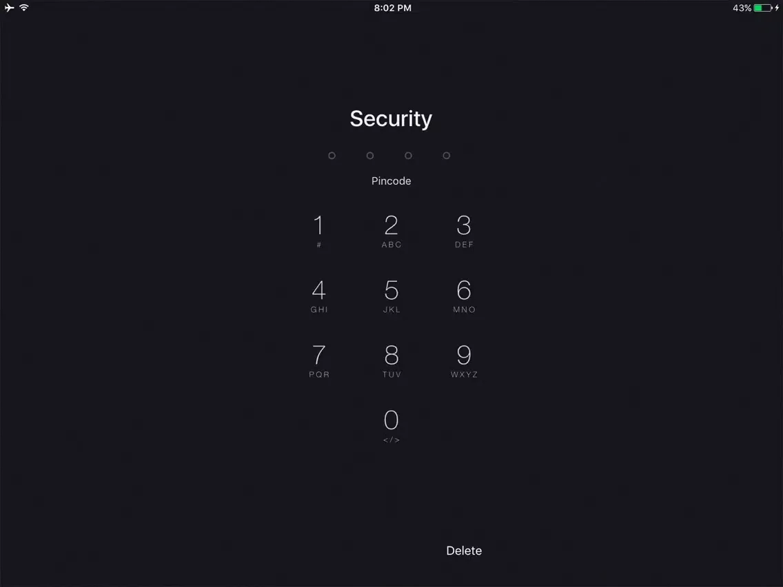Capturas de tela do Security Folder iPad 
