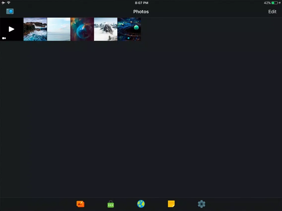 Capturas de tela do Security Folder iPad 