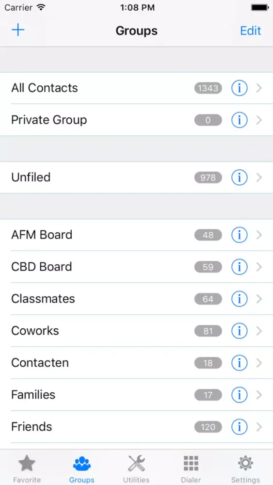 ZXContacts - Smart Contacts & Groups Manager Screenshots
