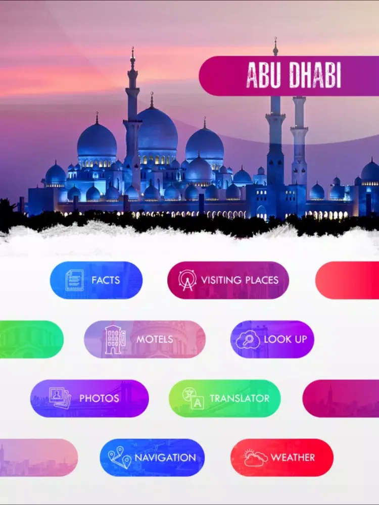 Tangkapan layar Discover Abu Dhabi iPad 