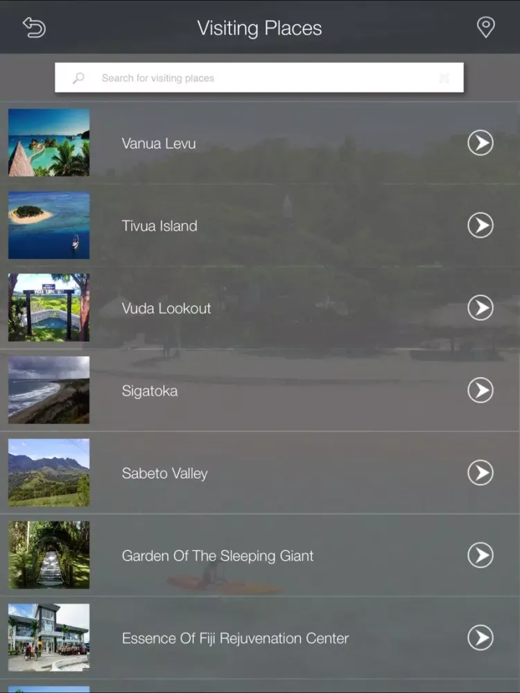 ภาพหน้าจอของ Fiji Tours iPad 