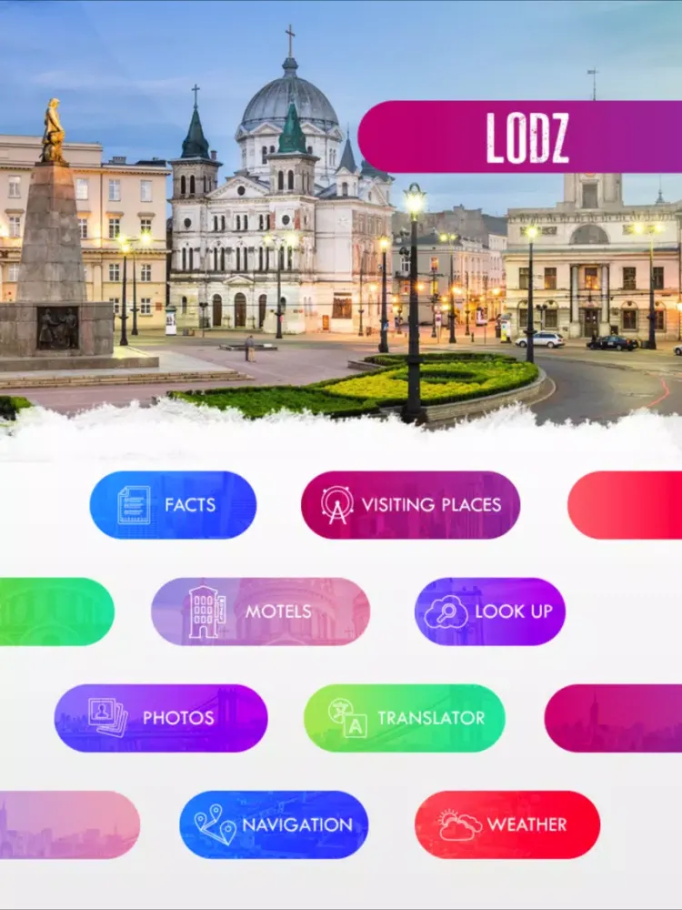 Tangkapan skrin Lodz City Guide iPad 