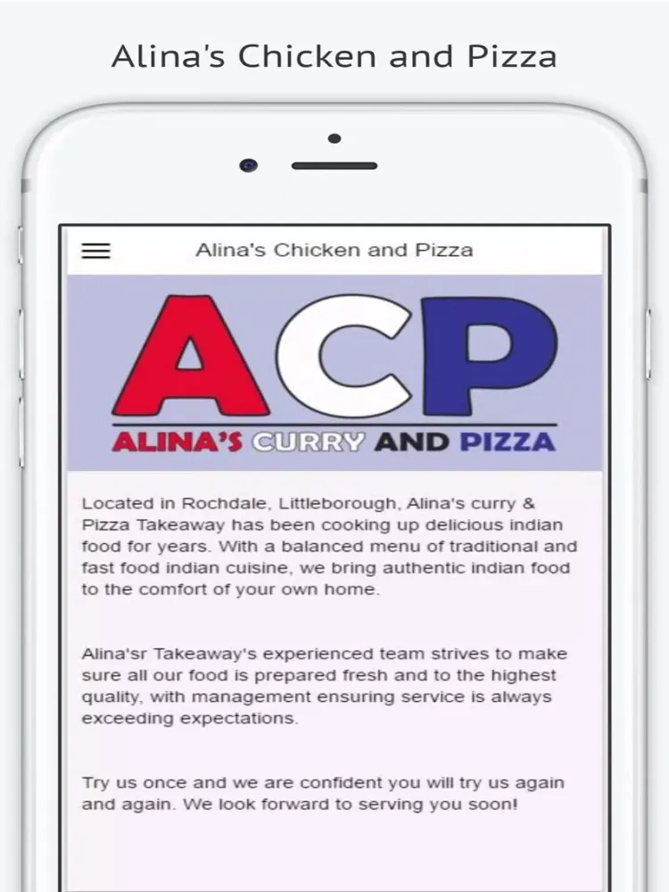 Alina's Chicken and Pizza iPad  स्क्रीनशॉट