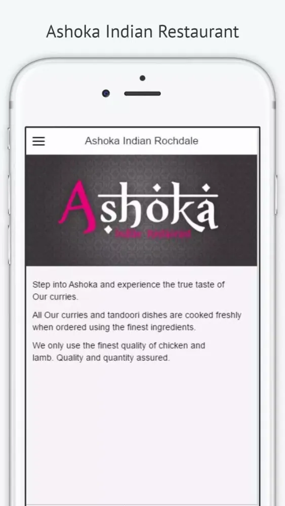Tangkapan layar Ashoka Indian Rochdale