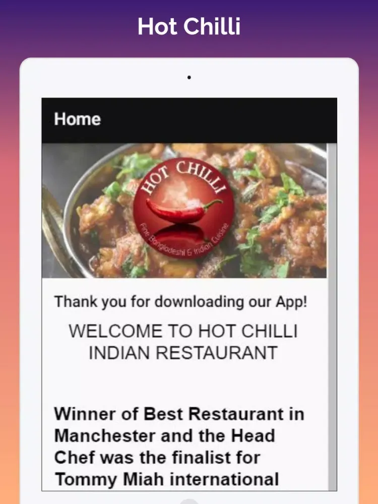 Hot Chilli Restaurant Bolton iPad  سکرین شاٹس