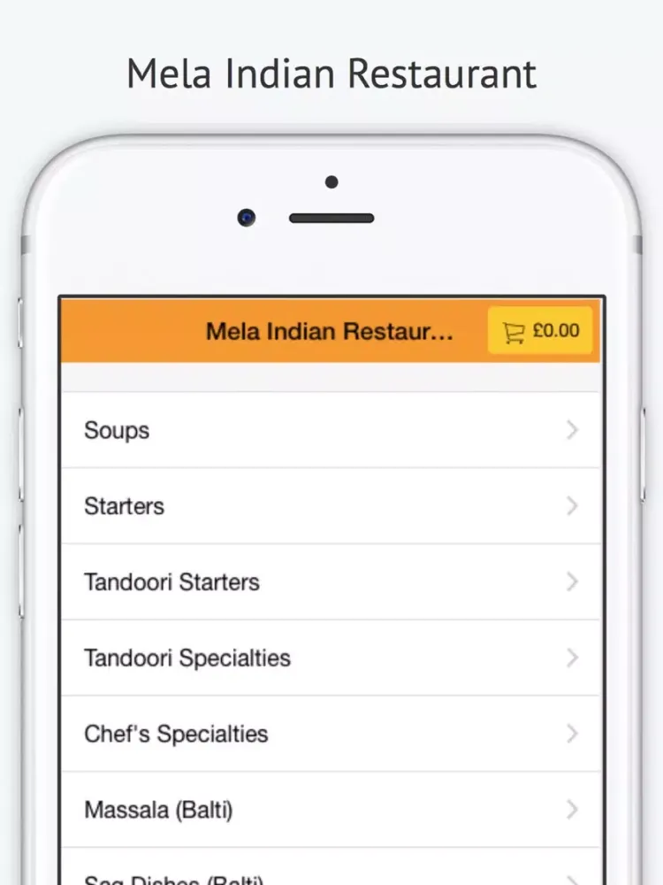 Mela Indian Restaurant iPad  Screenshots