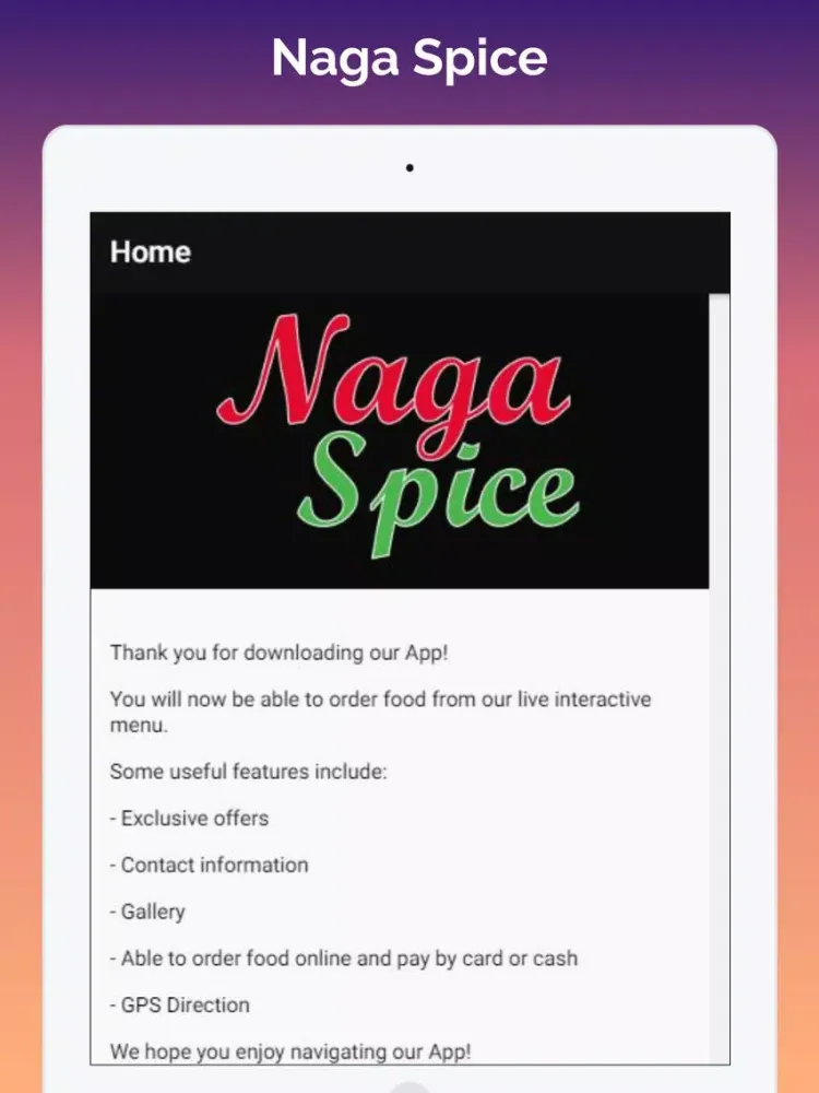 Capturas de tela do Naga Spice iPad 