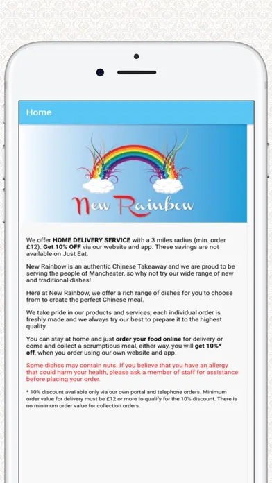 Tangkapan layar New Rainbow Chinese Takeaway