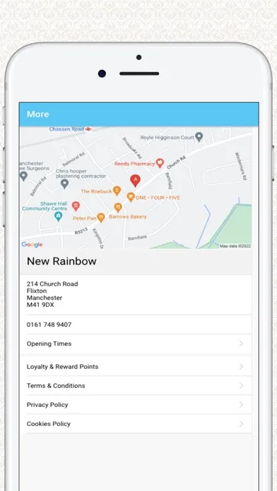 Tangkapan layar New Rainbow Chinese Takeaway