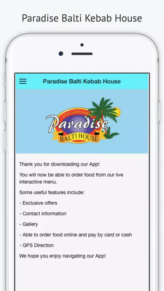 Paradise Balti Kebab House应用截图