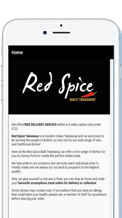Red Spice Balti Takeaway স্ক্রিনশট