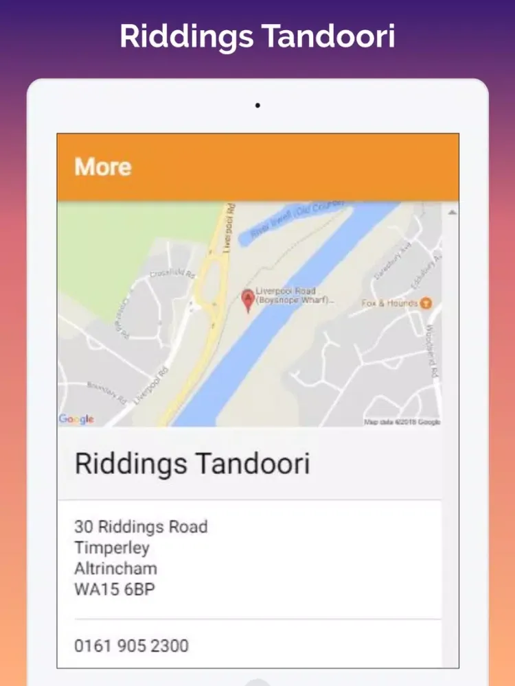 Riddings Tandoori iPad  Screenshots