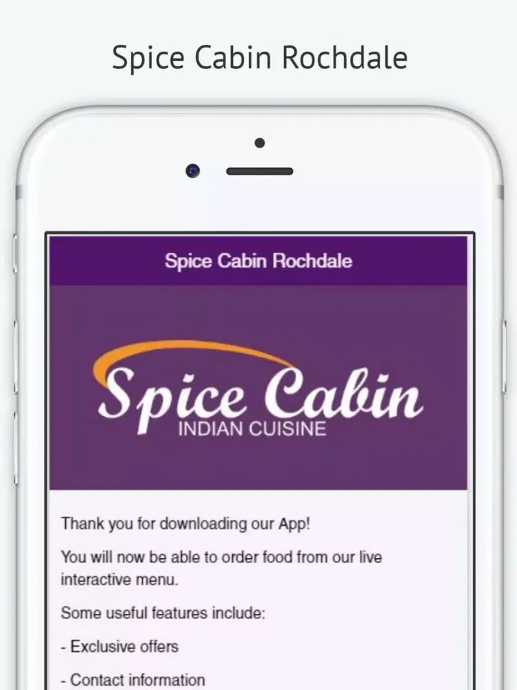 Spice Cabin Rochdale iPad  Ekran Görüntüleri