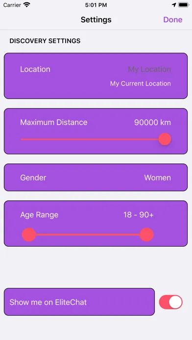 Tangkapan skrin EliteChat - YooMee Mobile