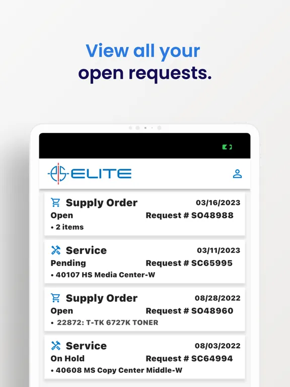 ภาพหน้าจอของ Elite Imaging Systems iPad 