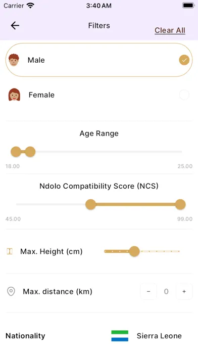 Zrzuty ekranu Elite Ndolo - Afro Dating