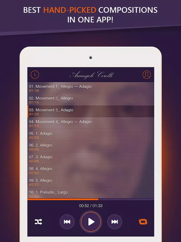 Arcangelo Corelli - Greatest Hits Full iPad 应用截图