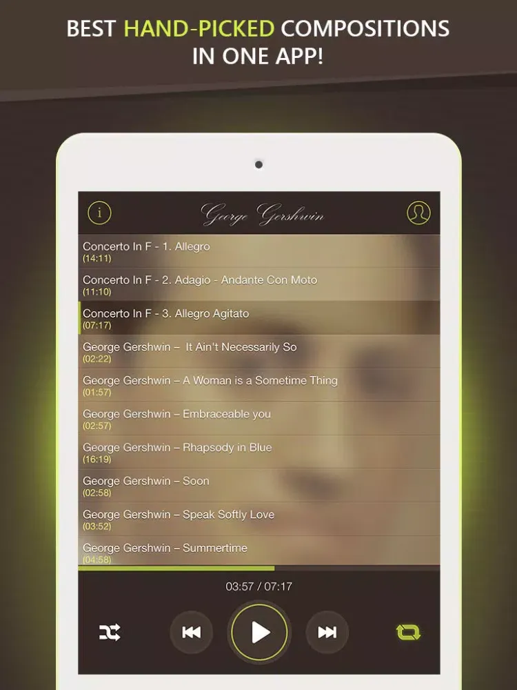 Gershwin - Greatest Hits iPad  سکرین شاٹس