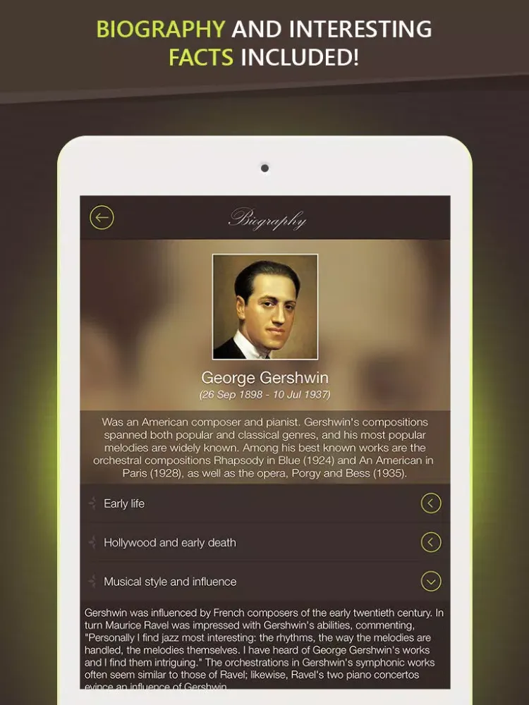 Gershwin - Greatest Hits iPad  سکرین شاٹس
