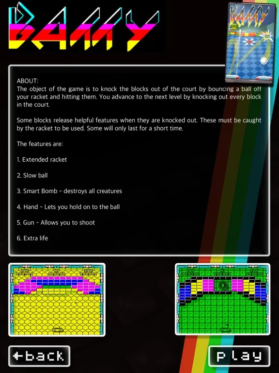 Capturas de tela do Batty: ZX Spectrum iPad 