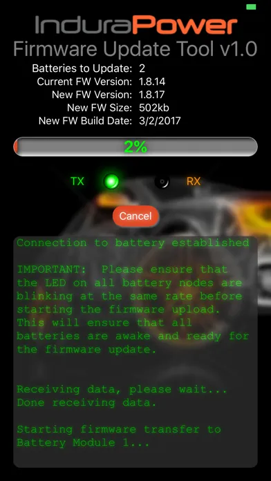 Captures d'écran de Update for Indura Batteries