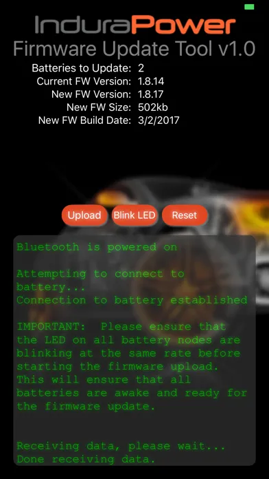 Captures d'écran de Update for Indura Batteries