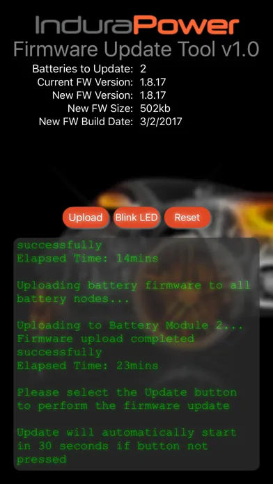 Captures d'écran de Update for Indura Batteries