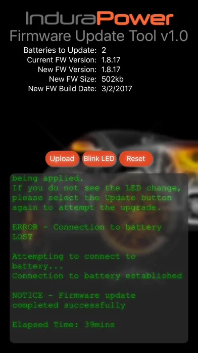Captures d'écran de Update for Indura Batteries