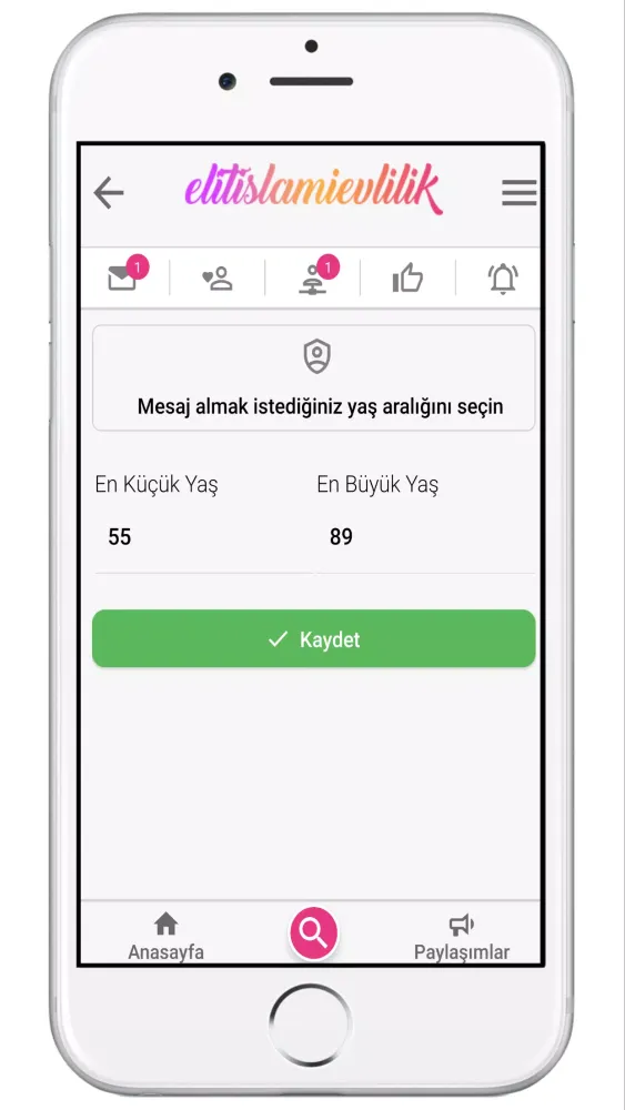 Capturas de tela do Elit İslami Evlilik Sitesi
