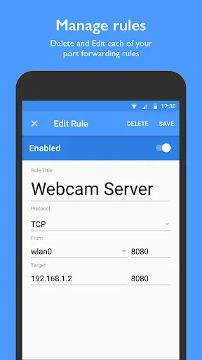 Fwd: the port forwarding app Screenshots