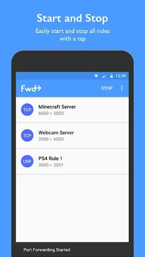 Fwd: the port forwarding app Screenshots