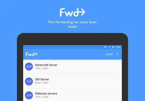 Fwd: the port forwarding app Screenshots
