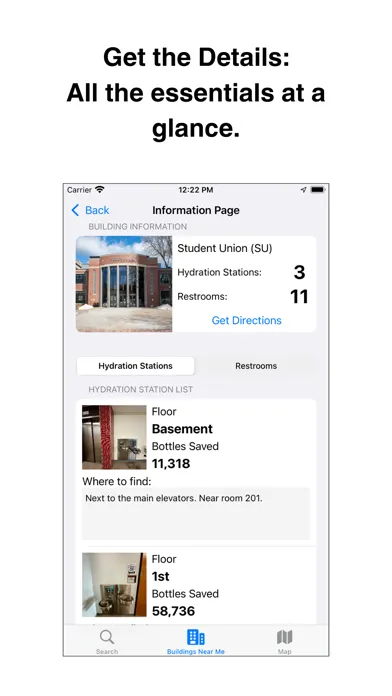 UMass Locator Screenshots