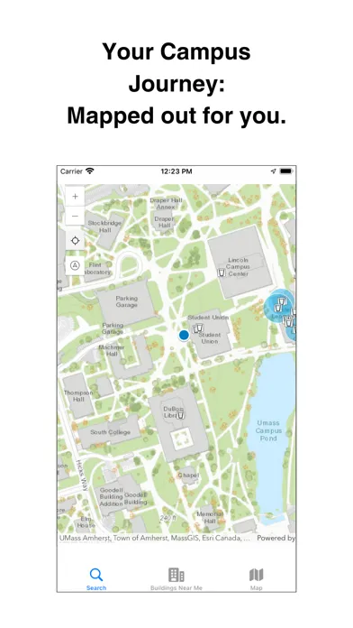 UMass Locator Screenshots