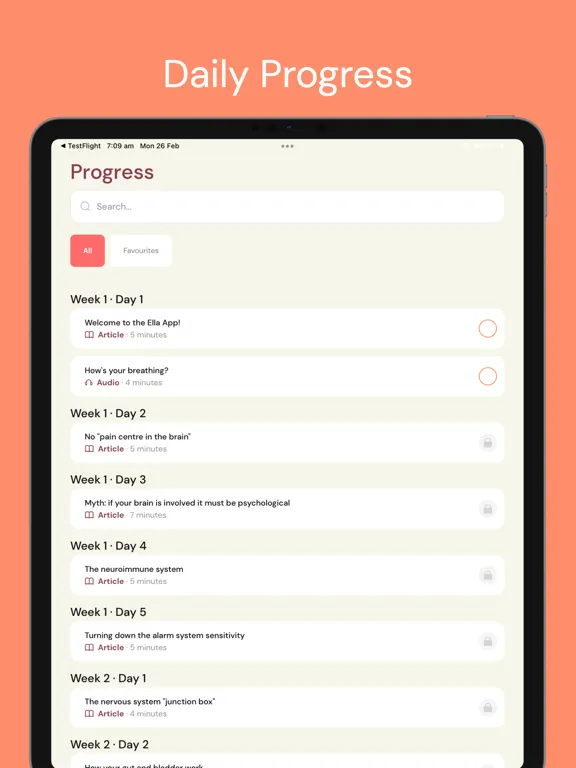 Ella Health iPad Screenshots