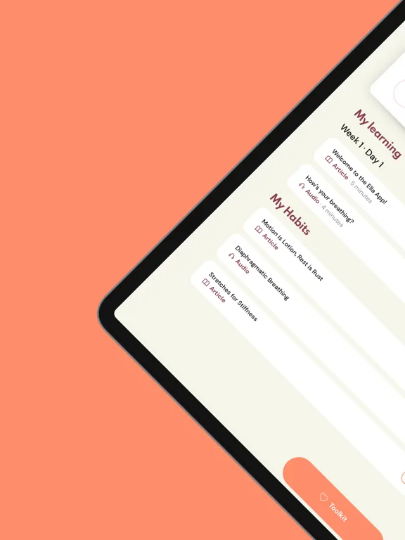 Ella Health iPad Screenshots