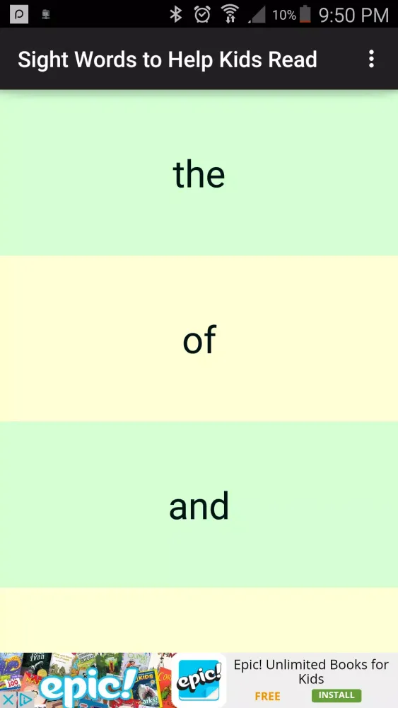 Capturas de pantalla de Sight Words to Help Kids Read