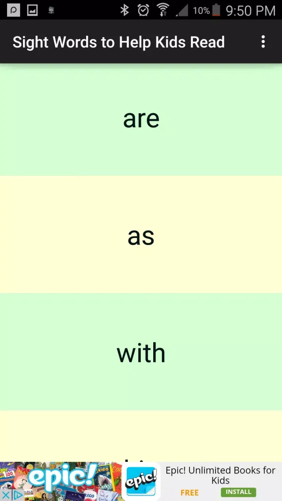 Capturas de pantalla de Sight Words to Help Kids Read