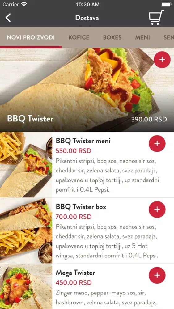 Screenshot di KFC Srbija - Dostava Hrane