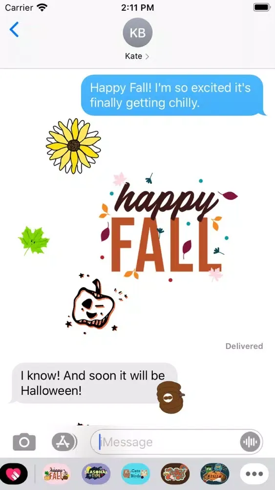 Captures d'écran de MNSU Happy Fall Stickers