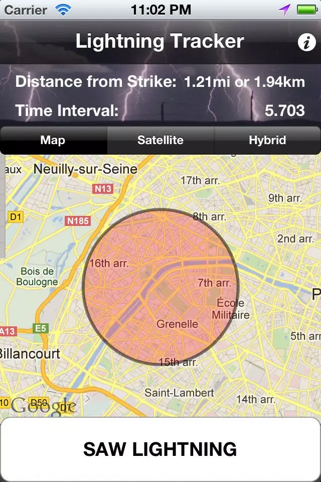 Lightning Tracker Free Ekran Görüntüleri